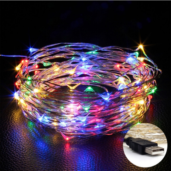 USB LED String Copper wire 10M 100LEDs Wedding Party Holiday Christmas Decoration LED Fairy String Light