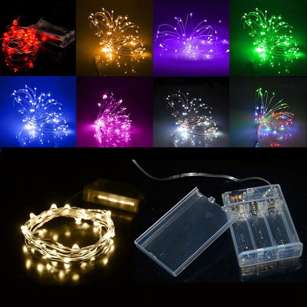 New Arrival 2M 20 LED Copper Wire String Fairy Light Battery Operated Xmas Holiday Party Home Decoration Lamp White Warm White