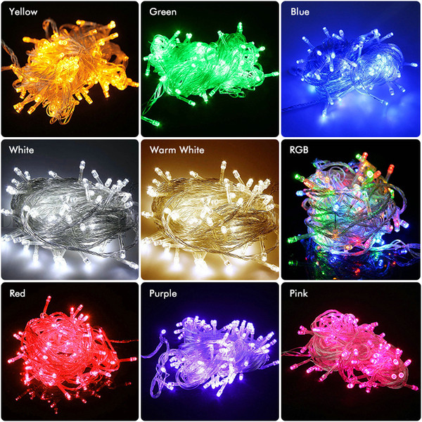 Waterproof 100 LEDS String Lights 10M 110V/220V Holiday String lights Christmas decoration Festival Party Fairy Colorful Xmas Garden string