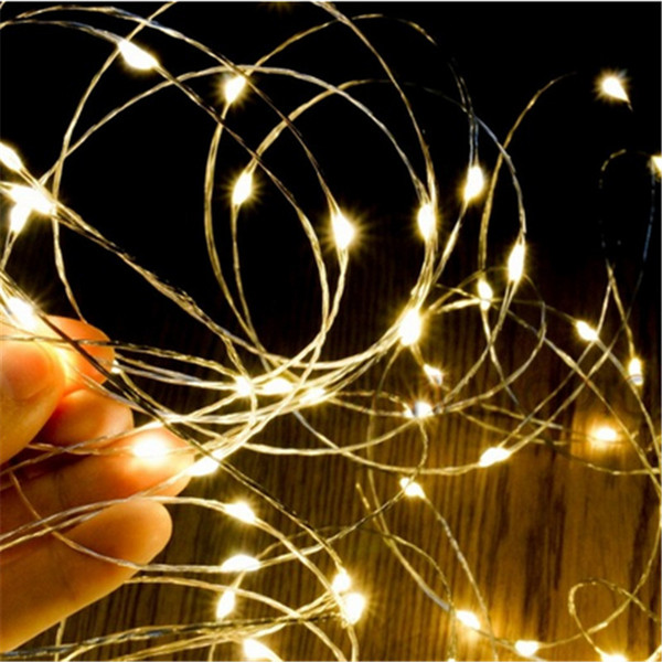 10pcs 2M/3M LED Star Copper/ Silver Wire 3AA Battery Operate String Lights LED Fairy Lights Christmas Wedding Party Decoration