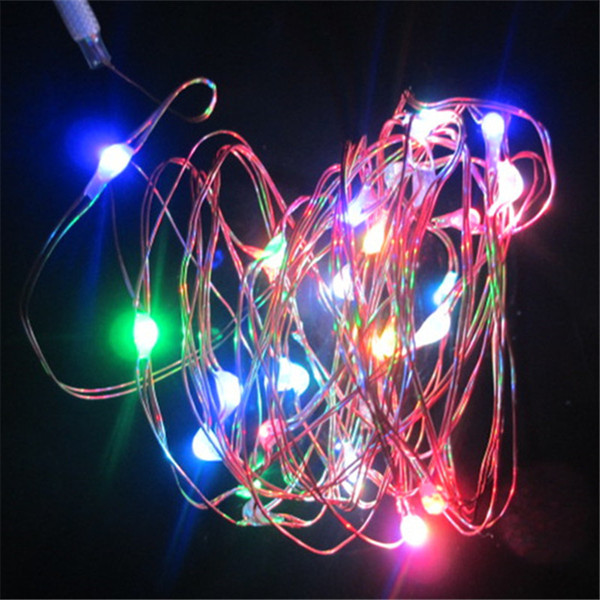 10pcs 5M 10M 3 AA Battery Powered Decorative LED Silver/Copper Wirer Fairy String Lights for Christmas Wedding Party Decor