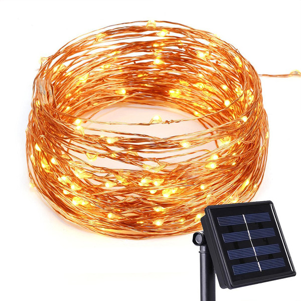 150 LEDs Waterproof Solar Powered Starry String Copper Wire Fairy Lighting Party Lights for Indoor/Outdoor Decorations