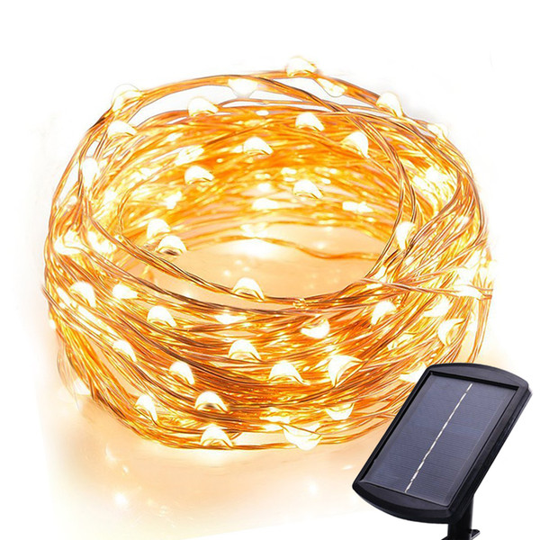 120 LEDs Outdoor Waterproof Solar Powered Starry String Copper Wire Fairy Lighting Party Lights