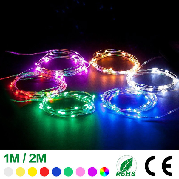 2M 20LEDs button battery power bottle copper wire lamp square string Christmas Party Wedding Holiday Decoration Lights Holiday Lights