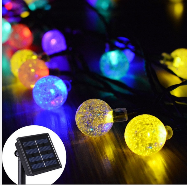 Solar String Light Crystal Balls 30 LED Waterproof Outdoor Warm White Lights Party Garden Xmas Solar Power Fairy Landscape LT-030