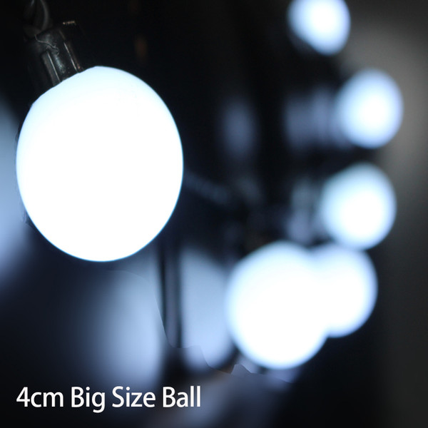 Outdoor 40mm Big Size Ball Led String Light 220V/110V 5M 20leds Fairy christmas tree Decoration light For Party Wedding Garden