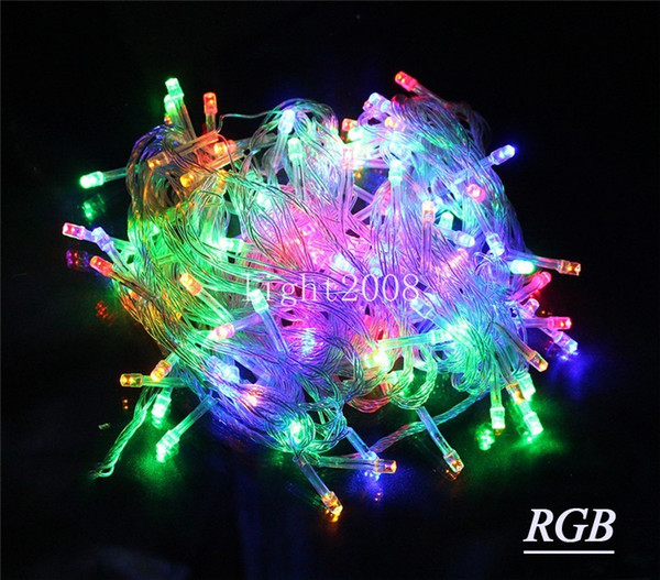 free ship 1pcs 10M 20M/30M/50M/60M (100/200/300/500/600led)String Fairy lights Red/Blue/white Colorfull Wedding lights Twinkle light