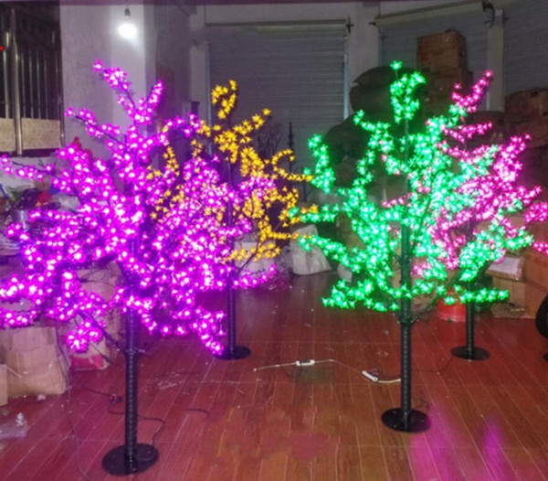 LED Cherry Blossom Tree Light 480pcs LED Bulbs 1.5m Height 110/220V 7 Colors for Option Rainproof Outdoor Usage Drop Shipping