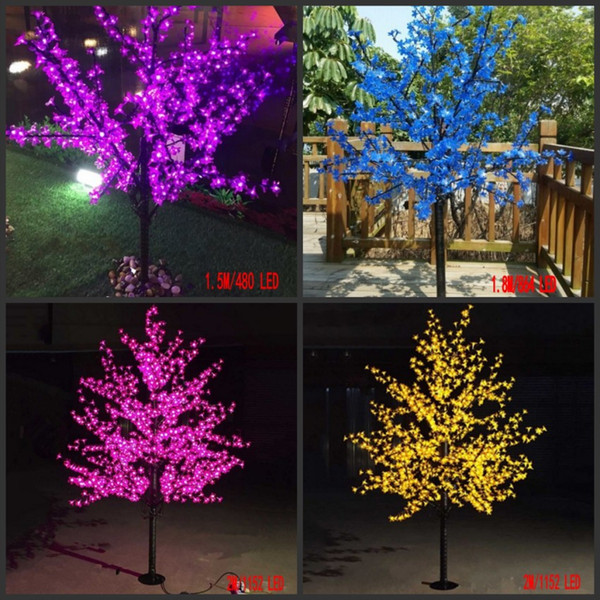 Shiny LED Cherry Blossom Christmas Tree Lighting Waterproof Garden Landscape Decoration Lamp For Wedding Party Christmas Supplies