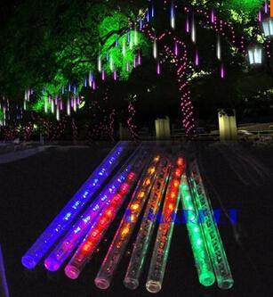 IP65 waterproof 30CM 8pcs/set Meteor Shower Rain Tubes LED Light For Halloween Chrismas Party Wedding Tree Lighting Decoration Free Shipping