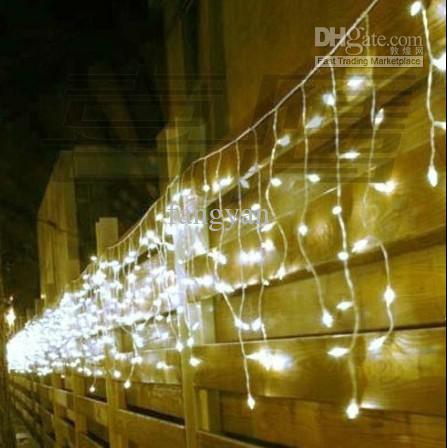 110v-240v 120LED 3m-Christmas Curtain lights festival light Article ice lamp EU US UK AU plug blue