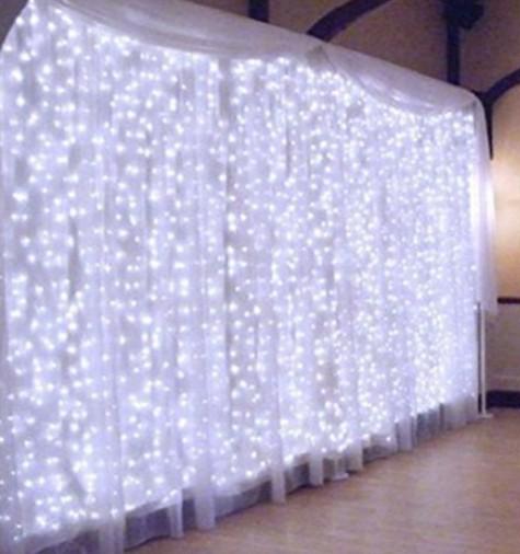 LED Curtain Lights 6 *1.5 meters 110V.220v US rules decorative curtain Christmas lights