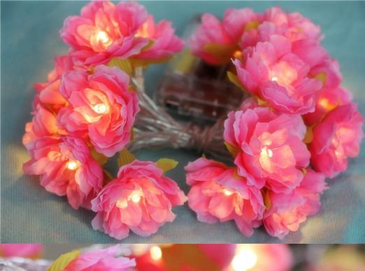 20 LEDs Floral Christmas Lights Indoor Garland String Lighting Aladin Romantic Lights Chain Wedding Decoration Battery Operated