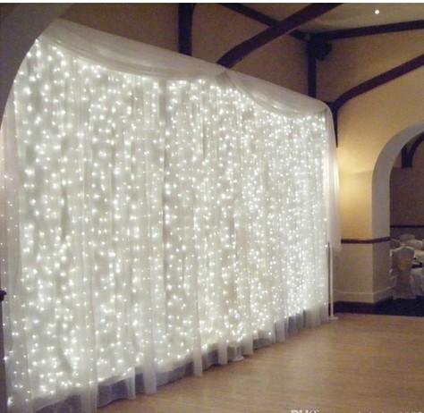 300LEDs Curtain lights 3M x 3M String Home Window Curtain Garden Wedding Party Birthday Decoration Light Fairy Lights EU US UK AU Plug