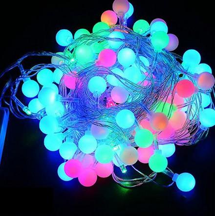 Coversage 10M 100 Led Festoon Christmas Tree Garland String Xmas Decoration Ball Led Curtain Navidad Curtain Fairy Lights Holiday