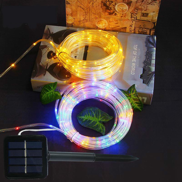 Pipe String Led Outdoors Waterproof Solar Energy Pipe Copper Wire Lamp Courtyard Decoration Lamp String Coloured Lights