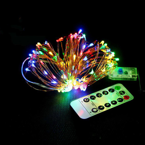 Led Lamp String Copper Wire Remote Control Usb Christmas Birthday Banquet Decoration Coloured Lights Low Pressure Lamp String