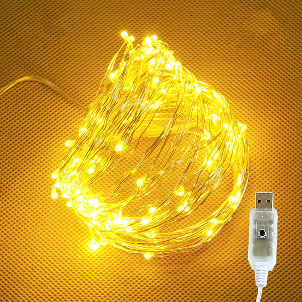 Led Lamp String Usb Christmas Ten Thousand Holy Mid-Autumn Festival The Spring Festival Decoration Articles 8 Function Usb Light String Silv