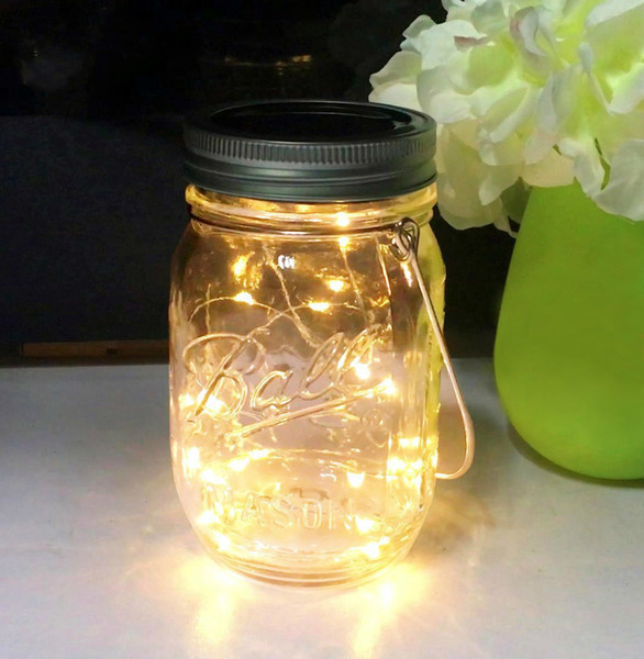 Solar Energy Mason Jar Lamp Outdoors Jar Solar Energy Jar Lamp Bottle Cap Lamp 2 Meters 20 Warm Light Light