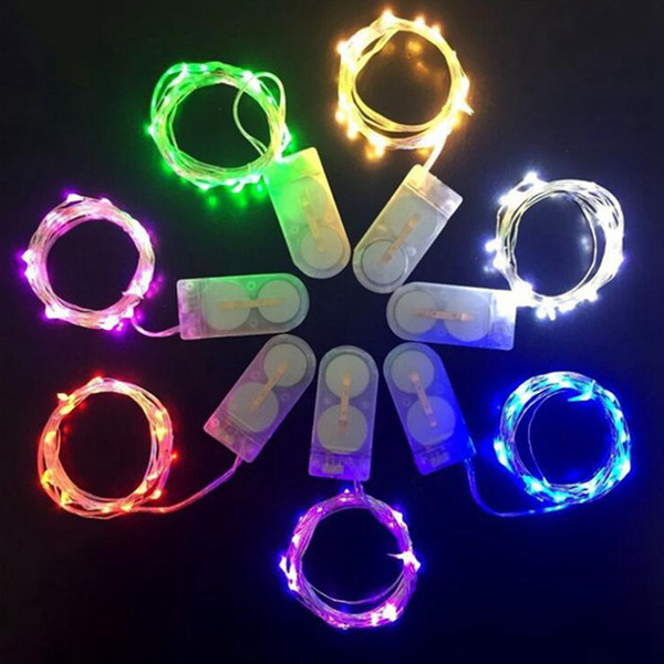 1m/10leds 2m/20leds Copper Wire String Lights Christmas Wedding Party Decoration Led Fairy Lighting Strings