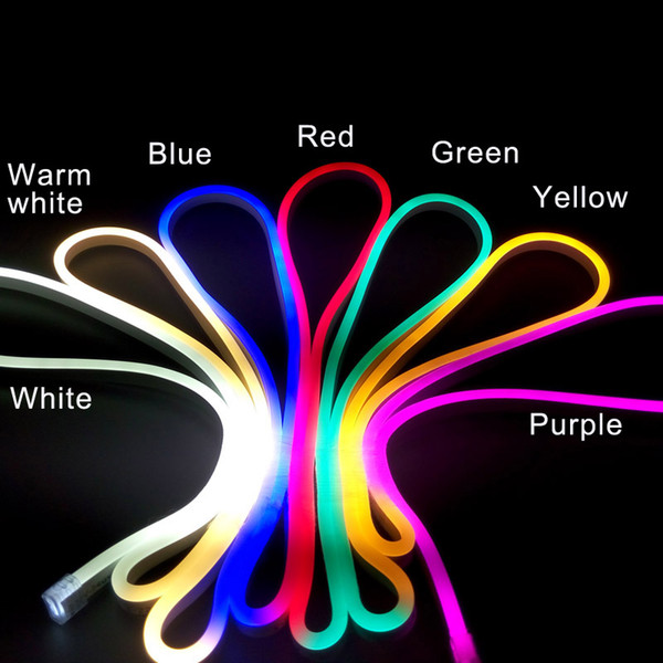 5m Neon Flex Strip LED 12 V Warm white Cool white Red Yellow Blue Green Lights Color for Exterior Interior Lighting Decor DC 12 Volts CE FCC