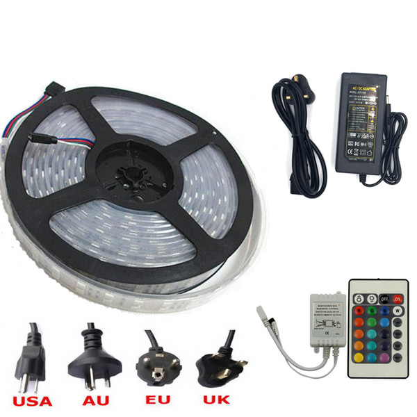 High Brightness Waterproof LED Strip Light SMD5050 DC 12V 120 Leds/M + 24 keys Remote Controller Outdoor led lighting & Decoration DHL Free