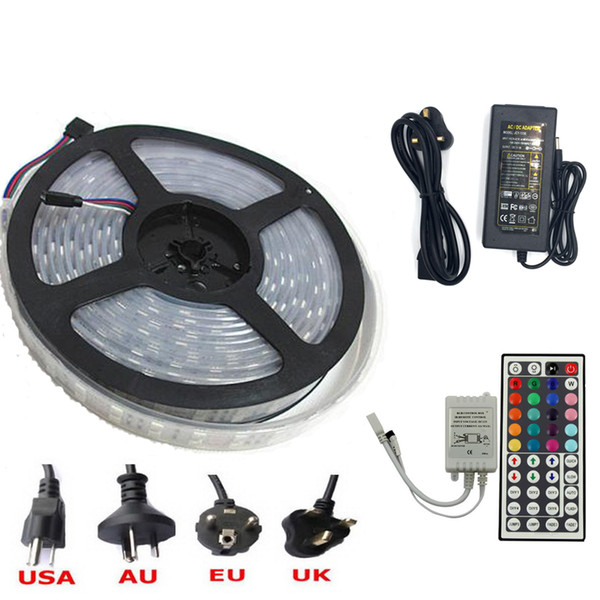 High Brightness Waterproof LED Strip Light SMD5050 DC 12V 120 Leds/M + 44keys Remote Controller Outdoor led lighting & Decoration DHL Free