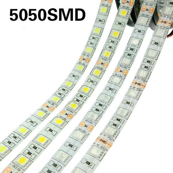 Super Bright 5m 5630 5050 2835 SMD 60led/m LED Strip Light Waterproof Flexible 300LED White/Warm White/Red/Blue/Green 12V