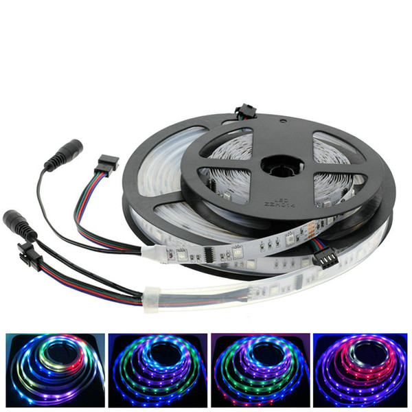 6803 IC SMD 5050 RGB Dream Magic Color LED Strip DC12V 30LED/M IP67 waterproof /Non Waterproof Flexible Strip Tape 5M