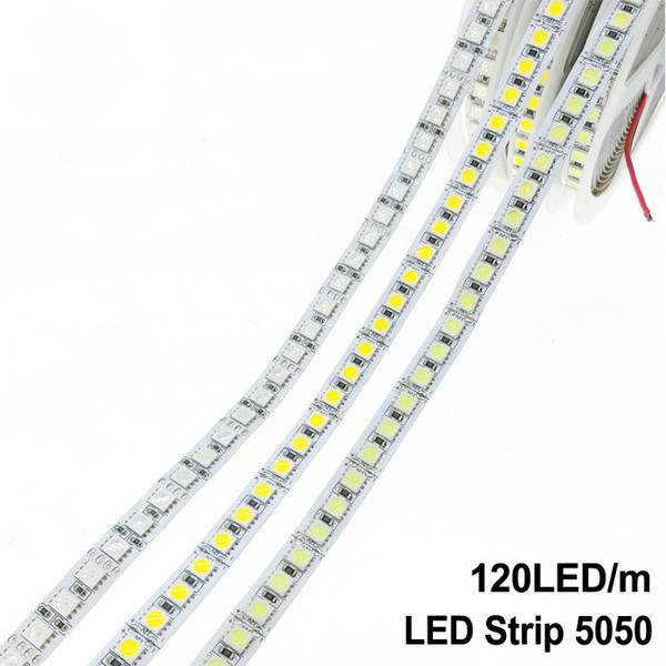 5050 LED Strip 120 LEDs/m DC12V Flexible Neon Lighting RGB/White/Warm White Indoor Home Decoration Lights 5m/roll