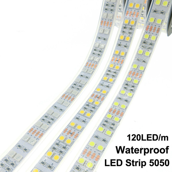 LED Strip 5050 120 LEDs/m DC12V Silicone Tube Waterproof Flexible LED Light Double Row 5050 LED Strip 5m/roll