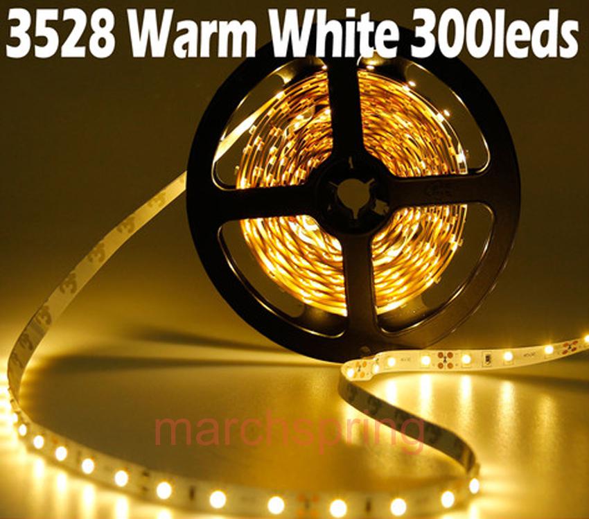 5M 3528 60 LED Non-Waterproof Strip Light DC12V 20W Red/Blue/Yellow/Green/Warm White/White LED Strip