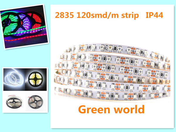 5m/lot 2835 120smd/m 600SMD DC12V single color R/G/B/Y/w/ww/cw epistar chip waterproof IP44for indoor high quality low price hot sale strip