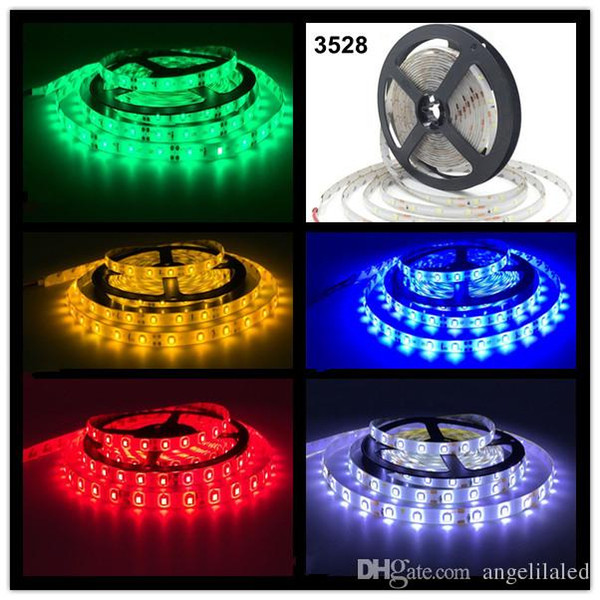 Waterproof 12V Led Tape Ribbon Lights 5M 3528SMD Flexible Led Light Strips 300 SMD Rope Light Flexible White Warm Decor LED String Light