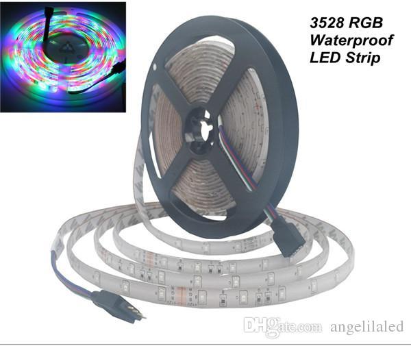 RGB 12V 5M 3528SMD Led Light Strips Water Proof 300 SMD LED Stripes Lighting Flexible LED Tape Light Decor LED Rope Light