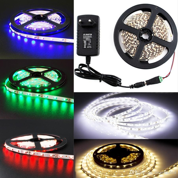 Decoration Holiday Lighting Single Color 3528 SMD Led Strips 60led Per Meter Warm White / Cool White led tape