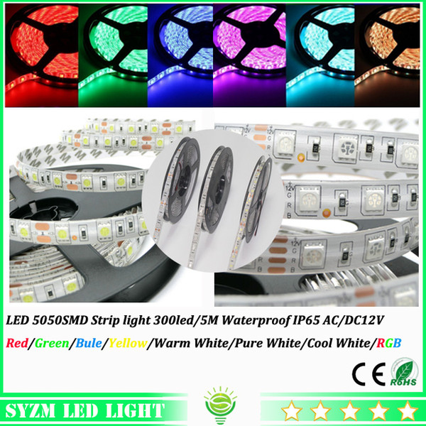 Led string light 5m/set 12v led strip 5050SMD led stripe 60led/m led strip warm white led light strip waterproof