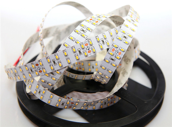 Flexible SMD 3014 LED Strip light 24V 240led/M Warm white pure white cool white 3014 LED Strip Double row High Power 5M free shipping