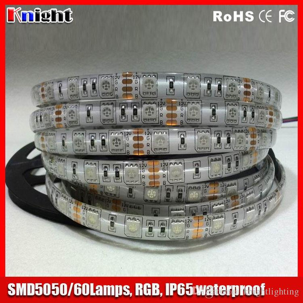 wholesale 5m rgb 5050 strip light lamp waterproof,rgb tape strip light smd5050 flexible led strip light 100m/lot smd 5050 led tape light 12v