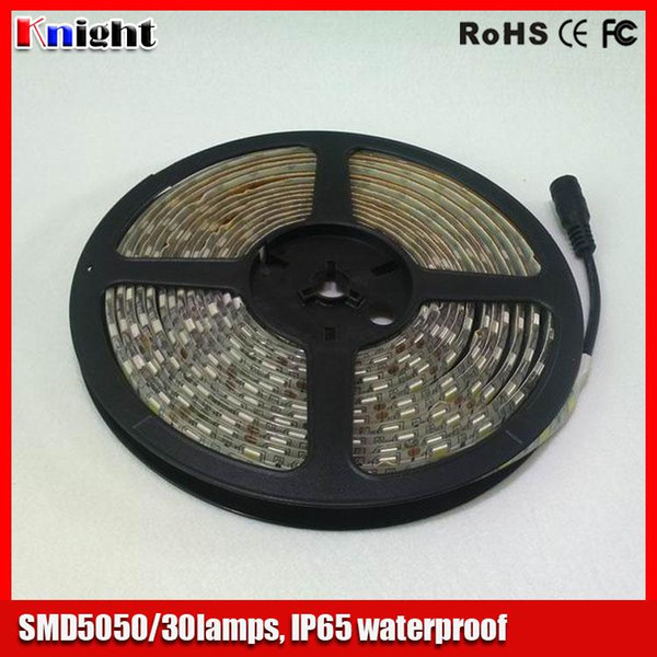 high brightness 20-22lm per lamp led strip 5050 12v led strip light for car,5050/30lamps flexible light 5m waterproof tape 150leds,100m/lot