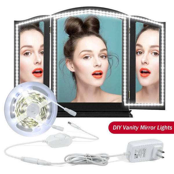 LED Vanity Mirror Light Kit,16.4ft,S shape LED Strip Lights for Vanity Mirror with Lights Dimmer&Power Supply,freely bendable