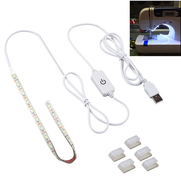 Sewing Machine LED Light, 6.6ft Cord with Touch Dimmer and USB Power Supply,White with 3M Adhesive Tape,5V voltage,soft bendable