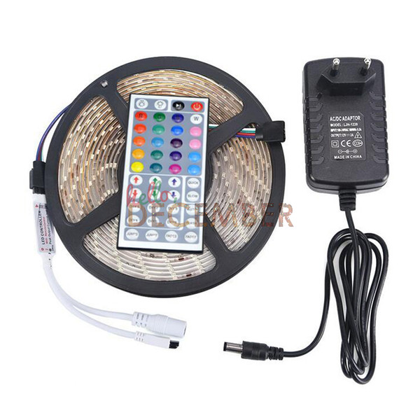 12V 5M 300 LEDs 60 LEDs/M SMD3528 RGB LED Strip Lights Dimmable LED Waterproof Flexible Light Strips