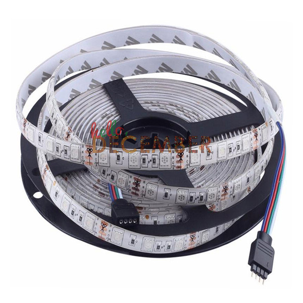 12V 5M 300 LEDs SMD5050 LED Strip Lights RGB Red Blue Green Yellow Warm Cool White Holiday Lighting LED Neon Sign Light Strips