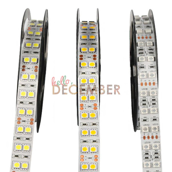 RGB RGBW RGBWW LED Strip Lights 12V 5M 600 LEDs 120-LEDs/M SMD5050 LED Neon Sign Light Strips