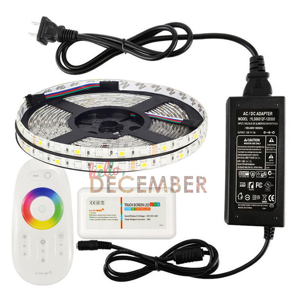 New 16 Million Colors RGB RGBW RGBWW LED Light Strips Dimmable 12V 5M 300-LEDs 600-LEDs SMD5050 LED Strip Holiday Lighting LED Strip Lights