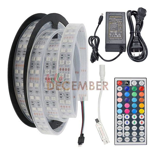 New 12V 5M 600 LEDs SMD5050 LED Strip RGB RGBW RGBWW Dimmable Waterproof LED Light Strips 16-Colors Changeable Decoration LED Strip Lights