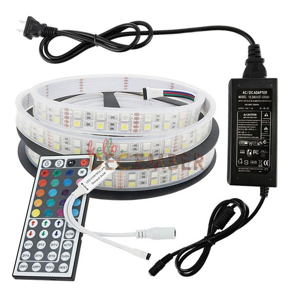 New 8-Modes Dimmable LED Light Strip 12V 5M 600 LEDs SMD5050 RGB RGBW RGBWW LED Light Strips IP67 Waterproof LED Strip