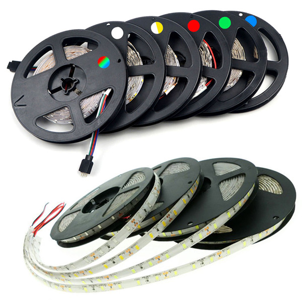 16.4ft RGB LED Flexible Strip Lights SMD 5050 LEDs 12V DC Waterproof Light Strips DIY Christmas Home Car Bar Party Light