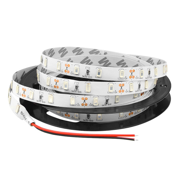 DC12V SMD5630 5730 LED Strip Lights Warm White Red Green Blue Flexible TAPE 5M Roll 300 Leds Ribbon Waterproof Non-waterproof